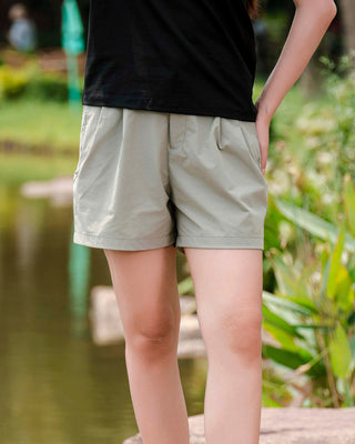 Quần Short Nữ Xếp Ly Co Giãn