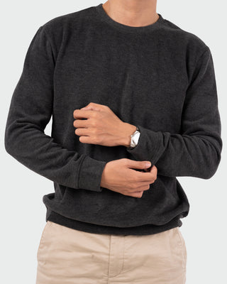 Áo sweatshirt vải CVC mặt mịn Peach-touch