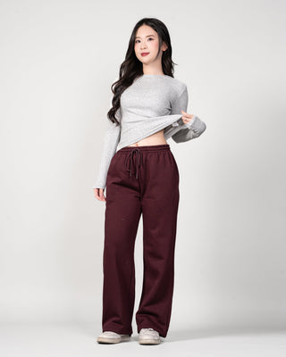 Quần Nỉ Nữ Dáng Rộng Vải Nỉ Bông