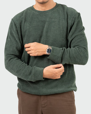 Áo sweatshirt vải CVC mặt mịn Peach-touch