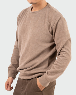 Áo sweatshirt vải CVC mặt mịn Peach-touch