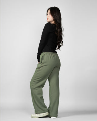 Quần Nỉ Nữ Dáng Rộng Vải Nỉ Bông