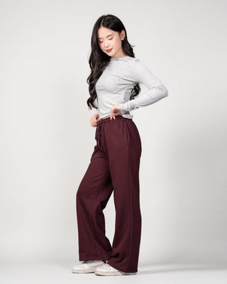 Quần Nỉ Nữ Dáng Rộng Vải Nỉ Bông