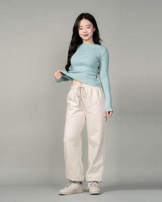 Quần Nỉ Nữ Dáng Rộng Vải Nỉ Bông