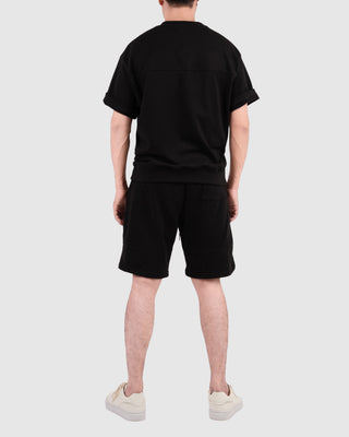 Set Áo Nỉ Nam Ngắn Tay + Quần Short Nỉ Nam