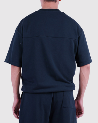 Set Áo Nỉ Nam Ngắn Tay + Quần Short Nỉ Nam