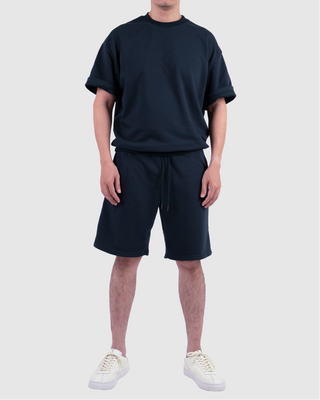 Áo Nỉ Nam Ngắn Tay Dáng Semi-Wide