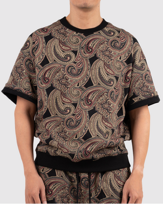 Áo Nỉ Nam Ngắn Tay Dáng Semi-Wide