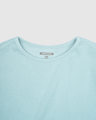 Áo Thun Tăm Nữ Dài Tay Co Giãn Cổ Tròn