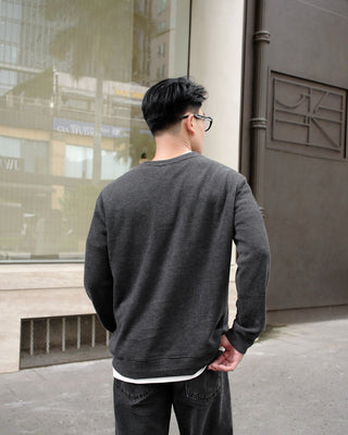 Áo sweatshirt vải CVC mặt mịn Peach-touch