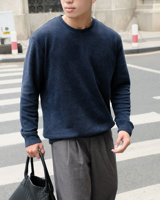 Áo sweatshirt vải CVC mặt mịn Peach-touch