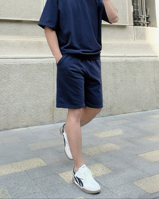 Set Áo Nỉ Nam Ngắn Tay + Quần Short Nỉ Nam