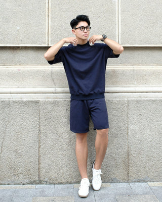 Áo Nỉ Nam Ngắn Tay Dáng Semi-Wide