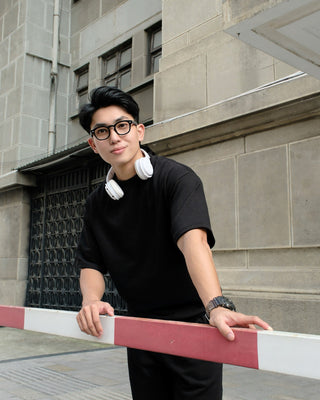 Áo Nỉ Nam Ngắn Tay Dáng Semi-Wide