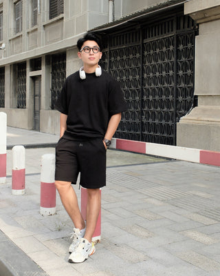 Áo Nỉ Nam Ngắn Tay Dáng Semi-Wide