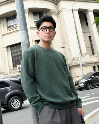 Áo sweatshirt vải CVC mặt mịn Peach-touch