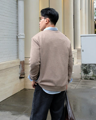 Áo sweatshirt vải CVC mặt mịn Peach-touch