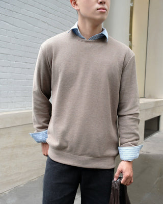 Áo sweatshirt vải CVC mặt mịn Peach-touch