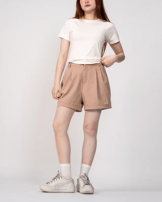Quần Short Nữ Xếp Ly Co Giãn